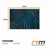 Large Floor Rug – 200x300cm Blue Rug (Teal Style)