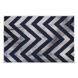 200x300cm Large Floor Blue Chevron Stripes Rug – Modern Area Carpet for Bedroom & Lounge