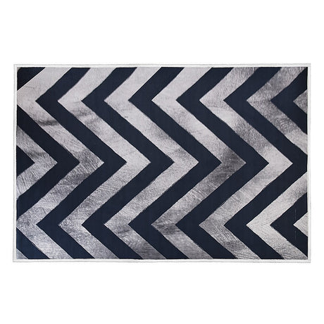 200x300cm Large Floor Blue Chevron Stripes Rug – Modern Area Carpet for Bedroom & Lounge