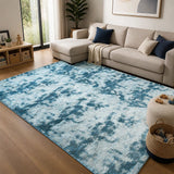 Large Floor Rug – 200x300cm Blue Rug (Fluffy Style)