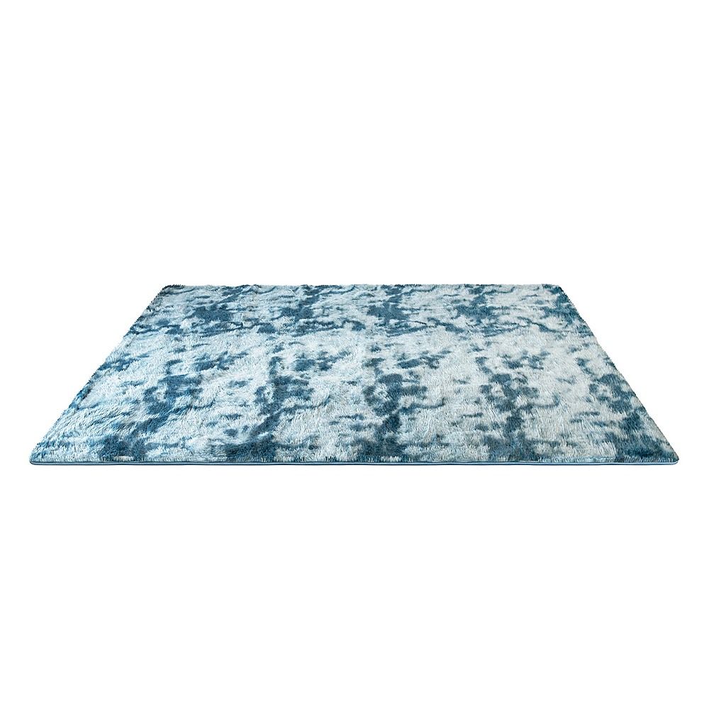 Large Floor Rug – 200x300cm Blue Rug (Fluffy Style)