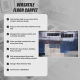 Large Floor Rug – 200x300cm Blue Rug (Abstract Style)