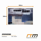 Large Floor Rug – 200x300cm Blue Rug (Abstract Style)