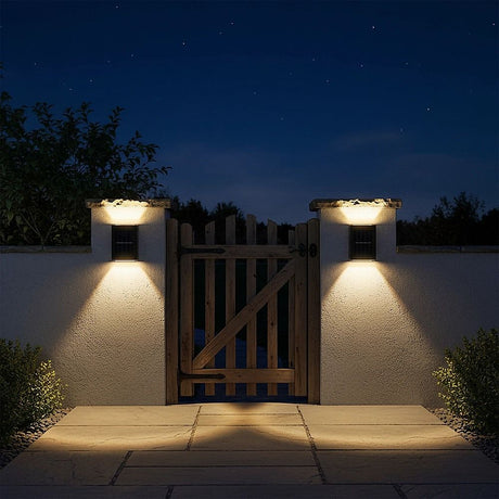 2pc Outdoor Solar LED Deck Lights Garden Patio Pathway Stairs Warm White