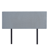 Linen Fabric Double Bed Deluxe Headboard Bedhead - Berlin Blue