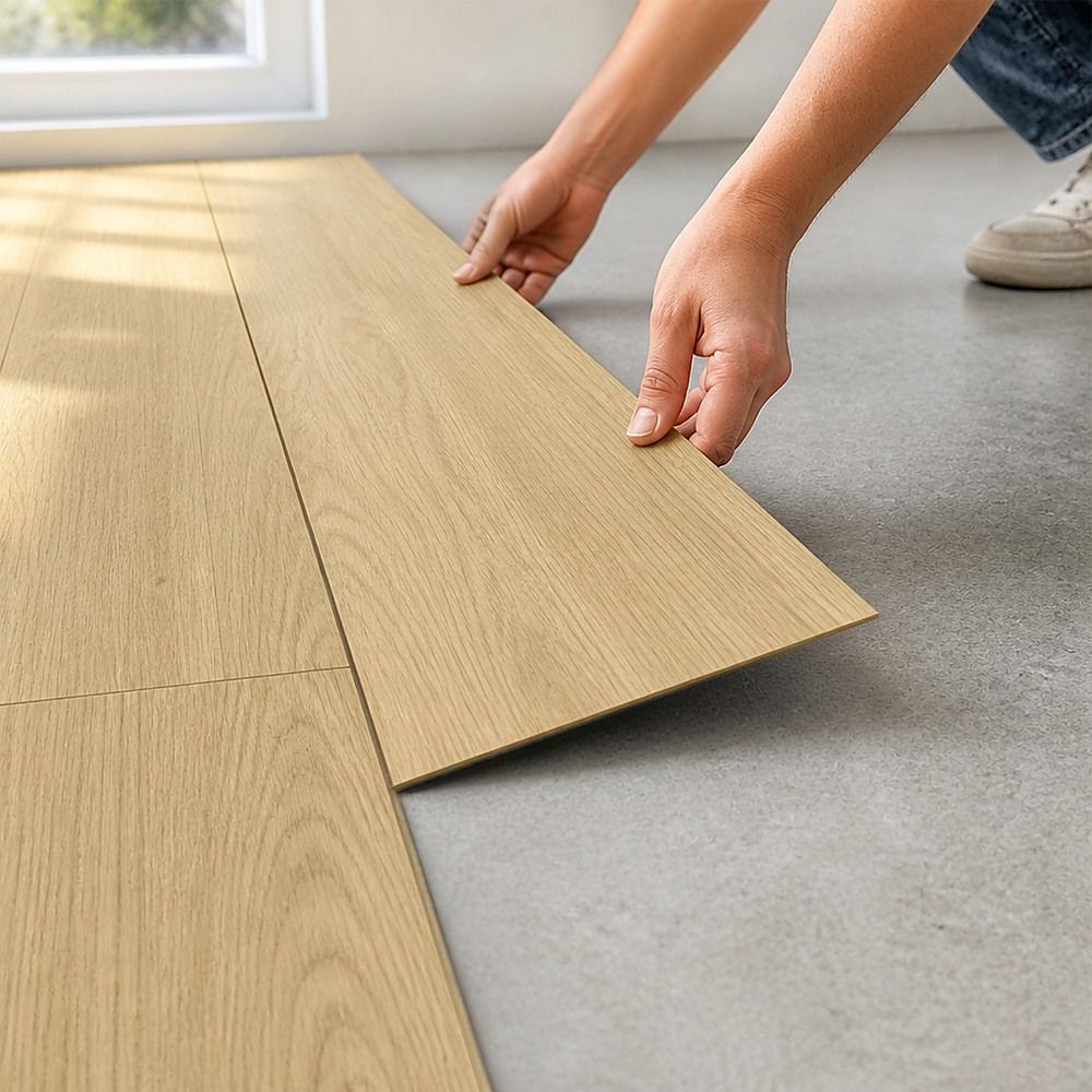 Vinyl Floor Tiles Self Adhesive Flooring Natural Light Oak Wood 16 Pack 2.3SQM