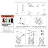 Large Wooden 5 Tiers Hat Coat Stand Clothes Shoe Rack Hanger Hooks Shelf Storage