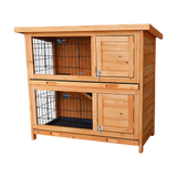 Large Rabbit Hutch with BASE Chicken Coop 2 Storey Guinea Pig Pet Cage House