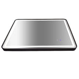 Rectangular Mirror LED Anti-Fog Illuminated Bathroom Living Room - 90x70cm