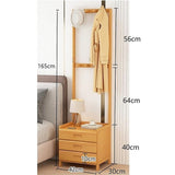 42x165cm Wooden Hall Stand Modern Style Minimalist Home Floor Coat Rack with Drawer