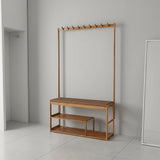 97x168cm Hallway Bench Coat Rack Stand Multifunctional Hall Shelf Entryway