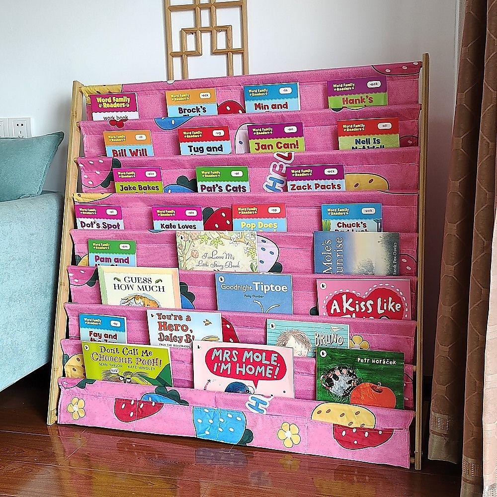 Kids Bookshelf Book Display Organiser 8 Tier Children's Bookcase Magazine Rack Storage Shelf