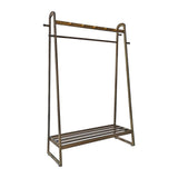 Dark Wood 160x100cm Clothes Rack Slim Stylish Space Saving
