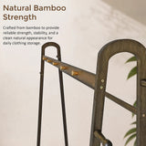 Dark Wood 160x100cm Clothes Rack Slim Stylish Space Saving