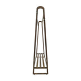 Dark Wood 160x100cm Clothes Rack Slim Stylish Space Saving