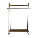 Dark Wood 160x100cm Clothes Rack Slim Stylish Space Saving