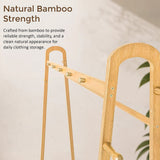 Wood 160x100cm Clothes Rack Slim Stylish Space Saving