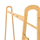 Wood 160x100cm Clothes Rack Slim Stylish Space Saving