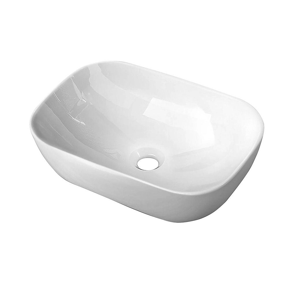 Ceramic Bathroom Basin Vanity Sink Oval Above Counter Top Mount Bowl