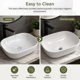 Ceramic Bathroom Basin Vanity Sink Oval Above Counter Top Mount Bowl