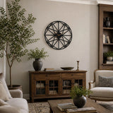 Large Metal Outdoor Wall Clock – Weather-Resistant for Garden and Home Decor