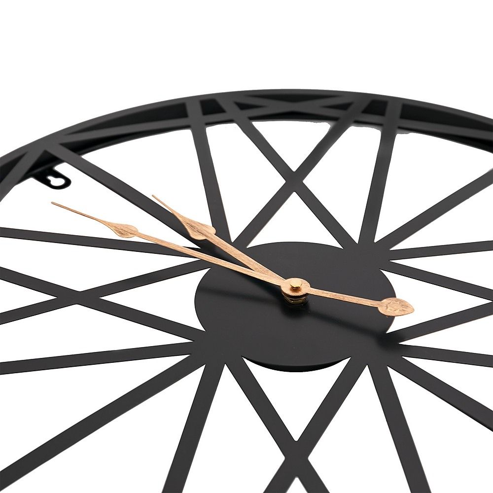 Large Metal Outdoor Wall Clock – Weather-Resistant for Garden and Home Decor