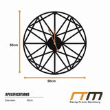 Large Metal Outdoor Wall Clock – Weather-Resistant for Garden and Home Decor