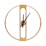 Gold Clover Metal Wall Clock