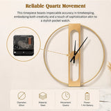 Gold Clover Metal Wall Clock