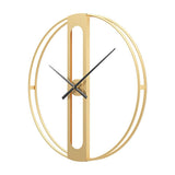 Gold Clover Metal Wall Clock
