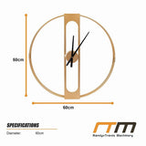 Gold Clover Metal Wall Clock