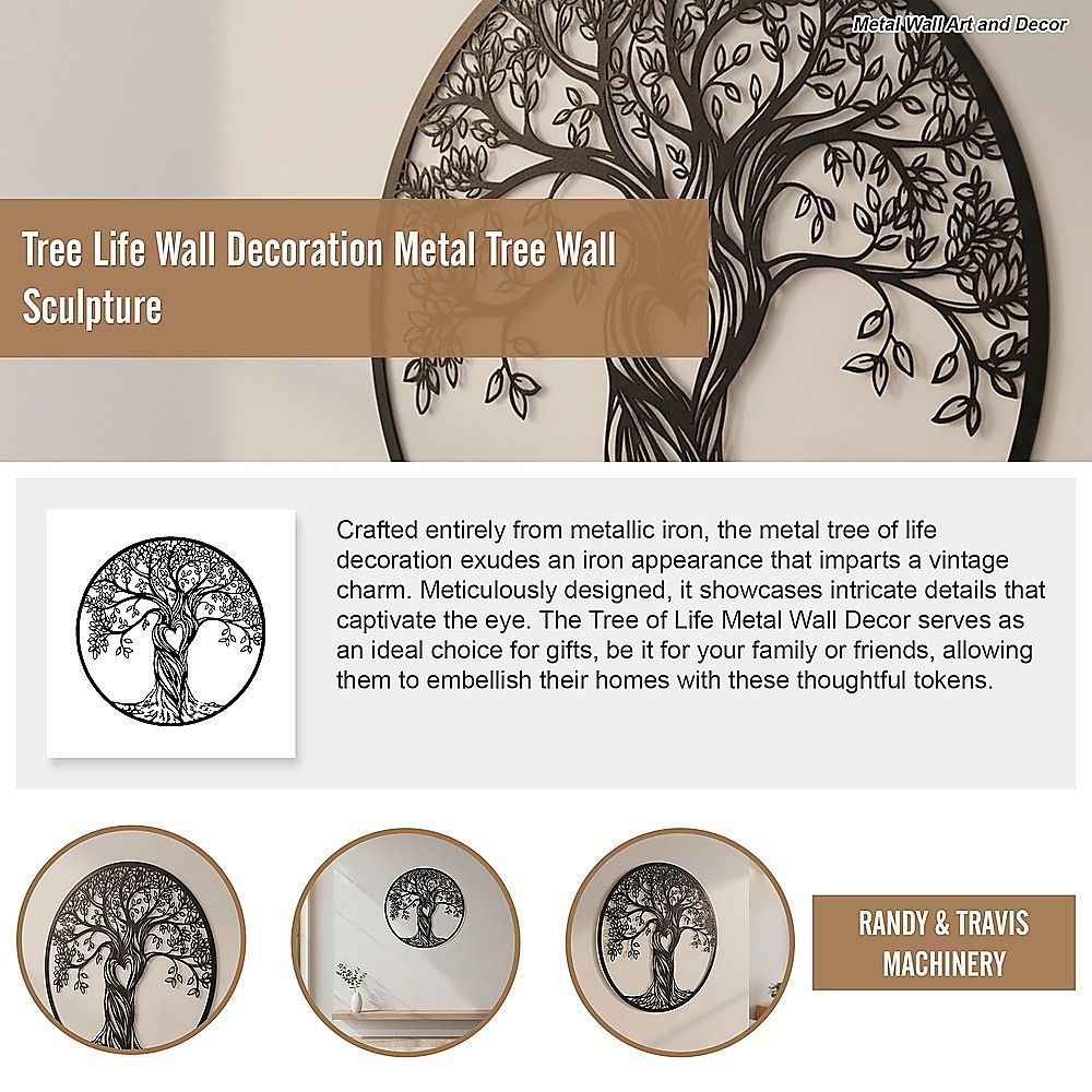 Tree Life Wall Decoration Metal Tree Wall Sculpture