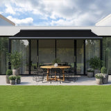 Motorised Retractable Awning – 5x3m Black Full Cassette Design