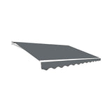 Outdoor Folding Arm Awning Retractable Sunshade Canopy Grey 3.0m x 2.5m