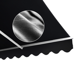 Outdoor Folding Arm Awning Retractable Sunshade Canopy Black 4.0m x 2.5m