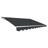Outdoor Folding Arm Awning Retractable Sunshade Canopy Grey 5.0m x 2.5m