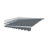 Outdoor Folding Arm Awning Retractable Sunshade Canopy Grey 4.0m x 3.0m