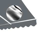 Outdoor Folding Arm Awning Retractable Sunshade Canopy Grey 4.0m x 3.0m