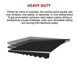 Folding Arm Awning – 4x3m Black Retractable Outdoor Shade