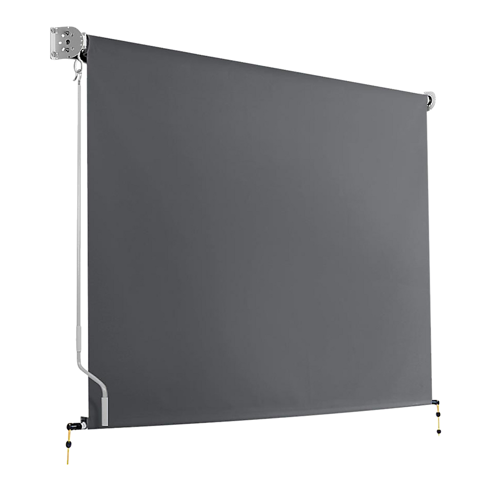 Straight Drop Awning – 2.1x2.5m Grey Retractable Patio Screen