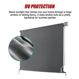 Straight Drop Awning – 2.1x2.5m Grey Retractable Patio Screen