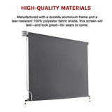 Straight Drop Awning – 2.1x2.5m Grey Retractable Patio Screen