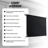 Straight Drop Awning – 2.1x2.5m Black Retractable Patio Screen