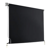 Straight Drop Awning – 2.1x2.5m Black Retractable Patio Screen