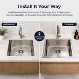 510x450mm Handmade 1.5mm 16 Gauge Stainless Steel Kitchen Laundry Sink with Waste
