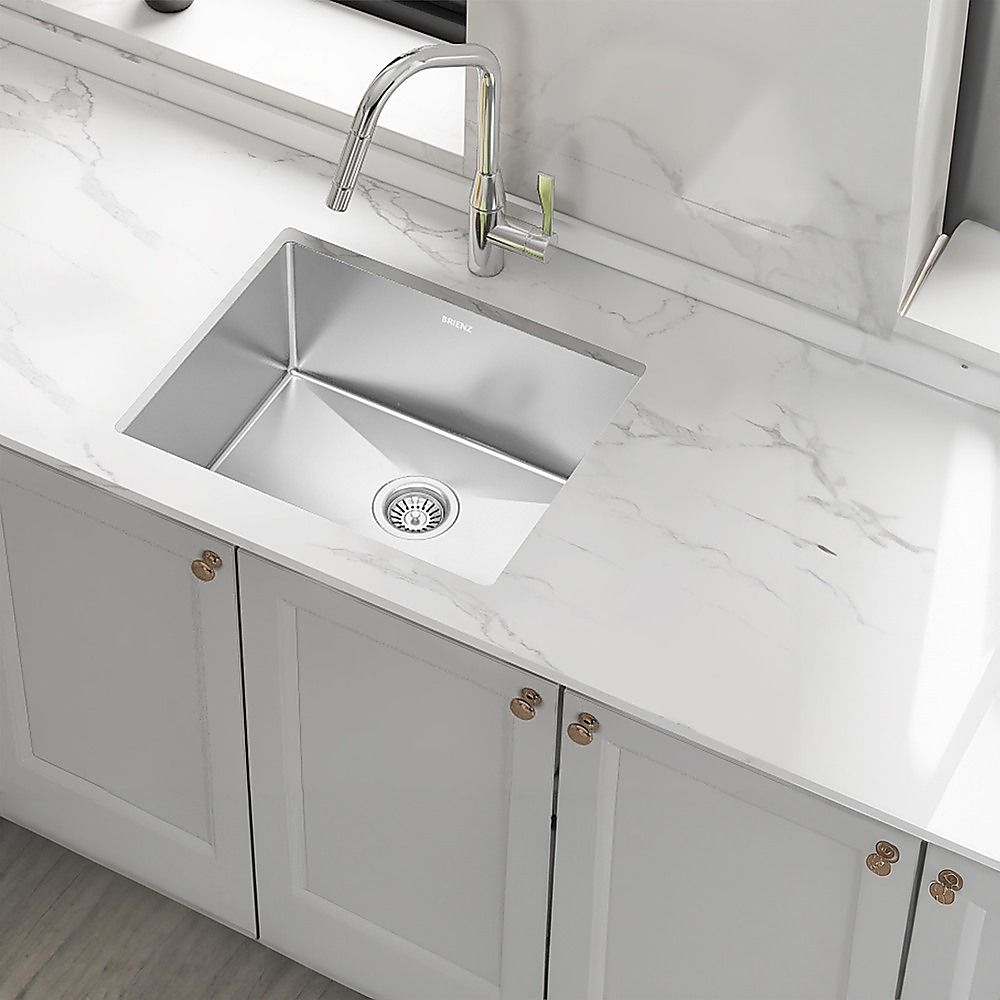 600x450mm Handmade 1.5mm 16 Gauge Stainless Steel Kitchen Laundry Sink with Waste