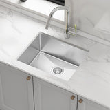 600x450mm Handmade 1.5mm 16 Gauge Stainless Steel Kitchen Laundry Sink with Waste
