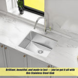 600x450mm Handmade 1.5mm 16 Gauge Stainless Steel Kitchen Laundry Sink with Waste