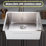 600x450mm Handmade 1.5mm 16 Gauge Stainless Steel Kitchen Laundry Sink with Waste