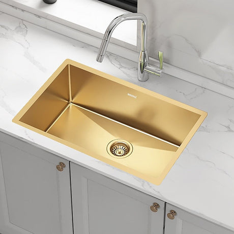 700x450mm Handmade Stainless Steel Undermount / Topmount Kitchen Laundry Sink with Waste